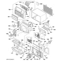 GE AJCS06LCBM1 cabinet & components diagram