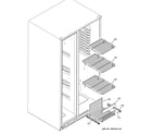 GE GSS25KGTAWW freezer shelves diagram
