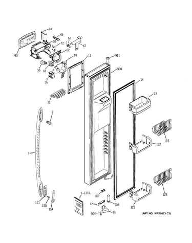 Freezer door