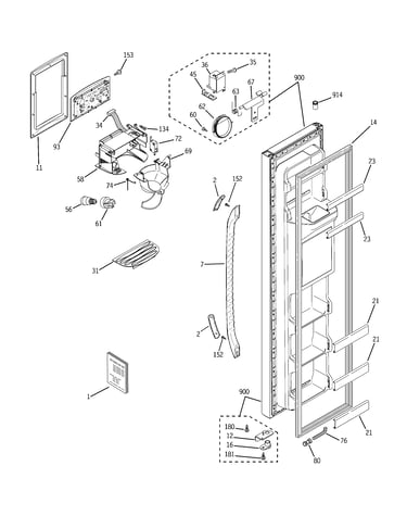 Freezer door