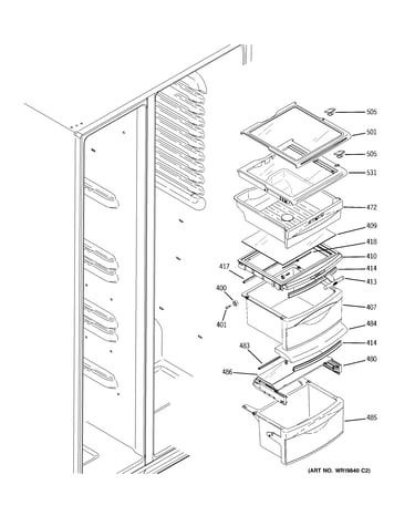 Fresh food shelves