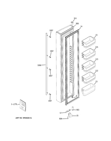 Freezer door