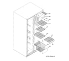 GE GWE23LBTBFSS freezer shelves diagram