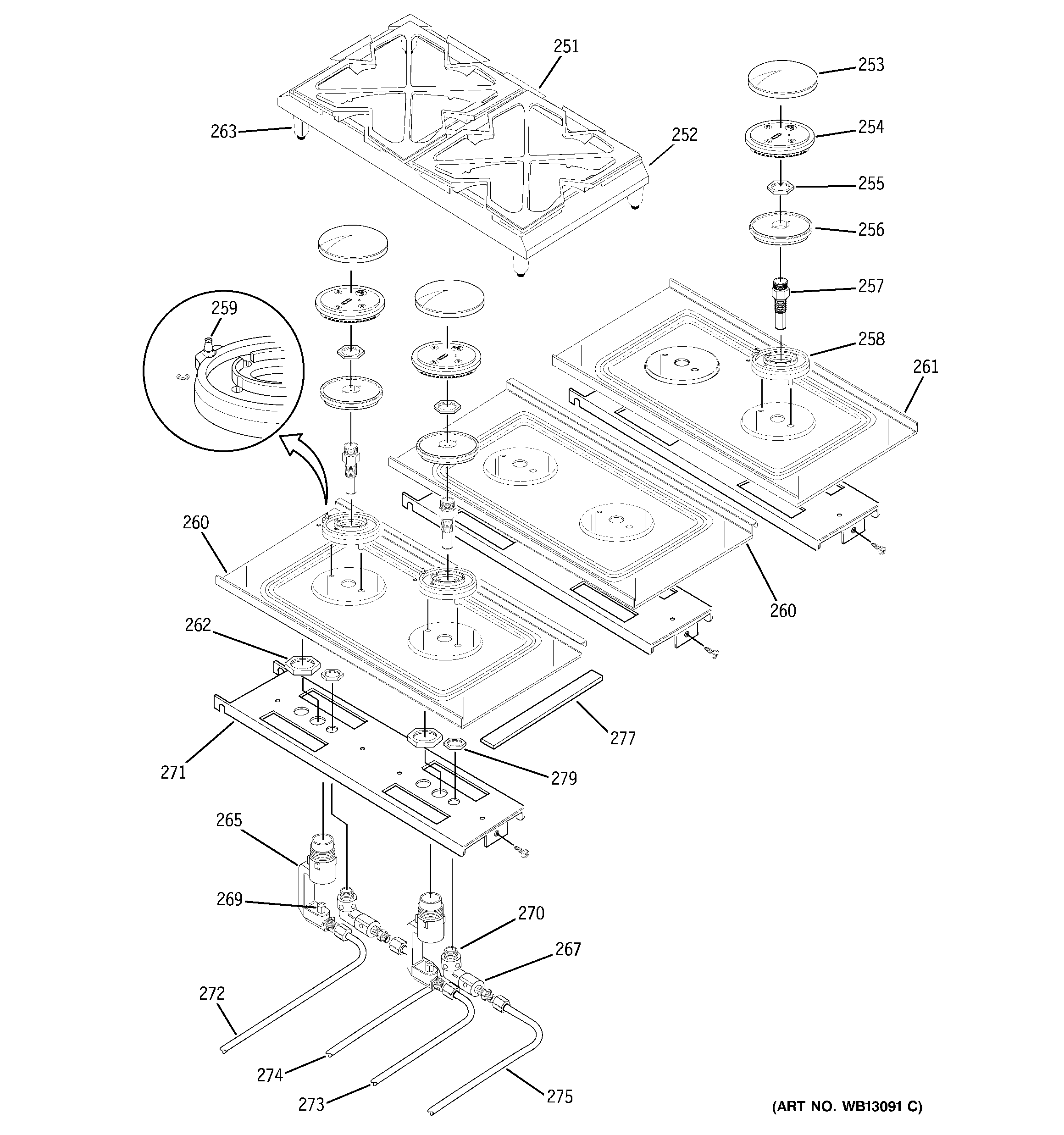 Gas & burner parts