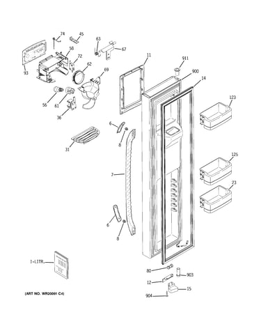 Freezer door
