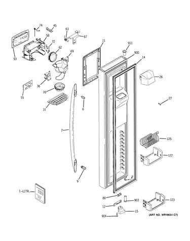 Freezer door