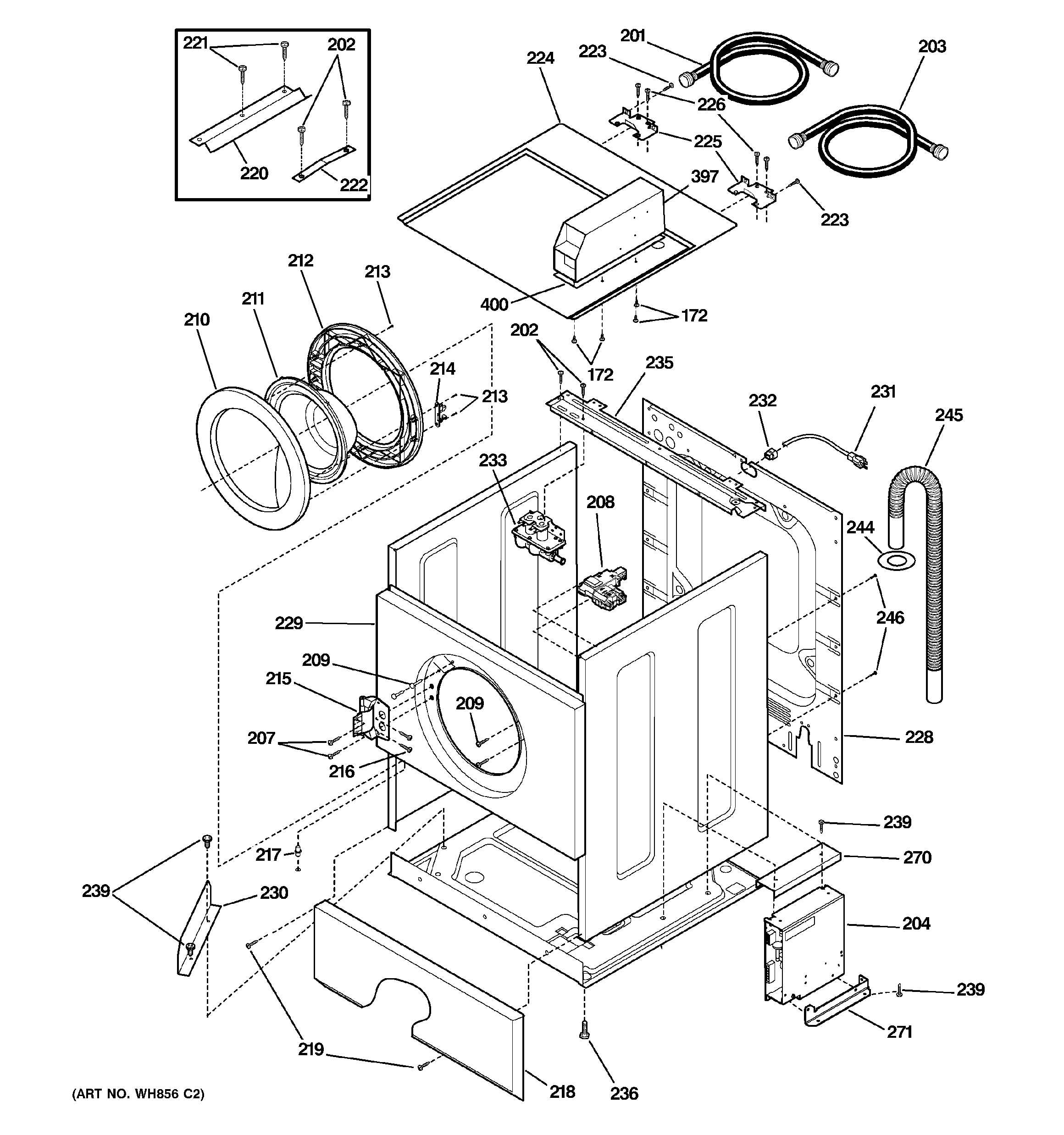 CABINET, DOOR & TOP