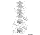 GE ZSGB420DME freezer shelves diagram