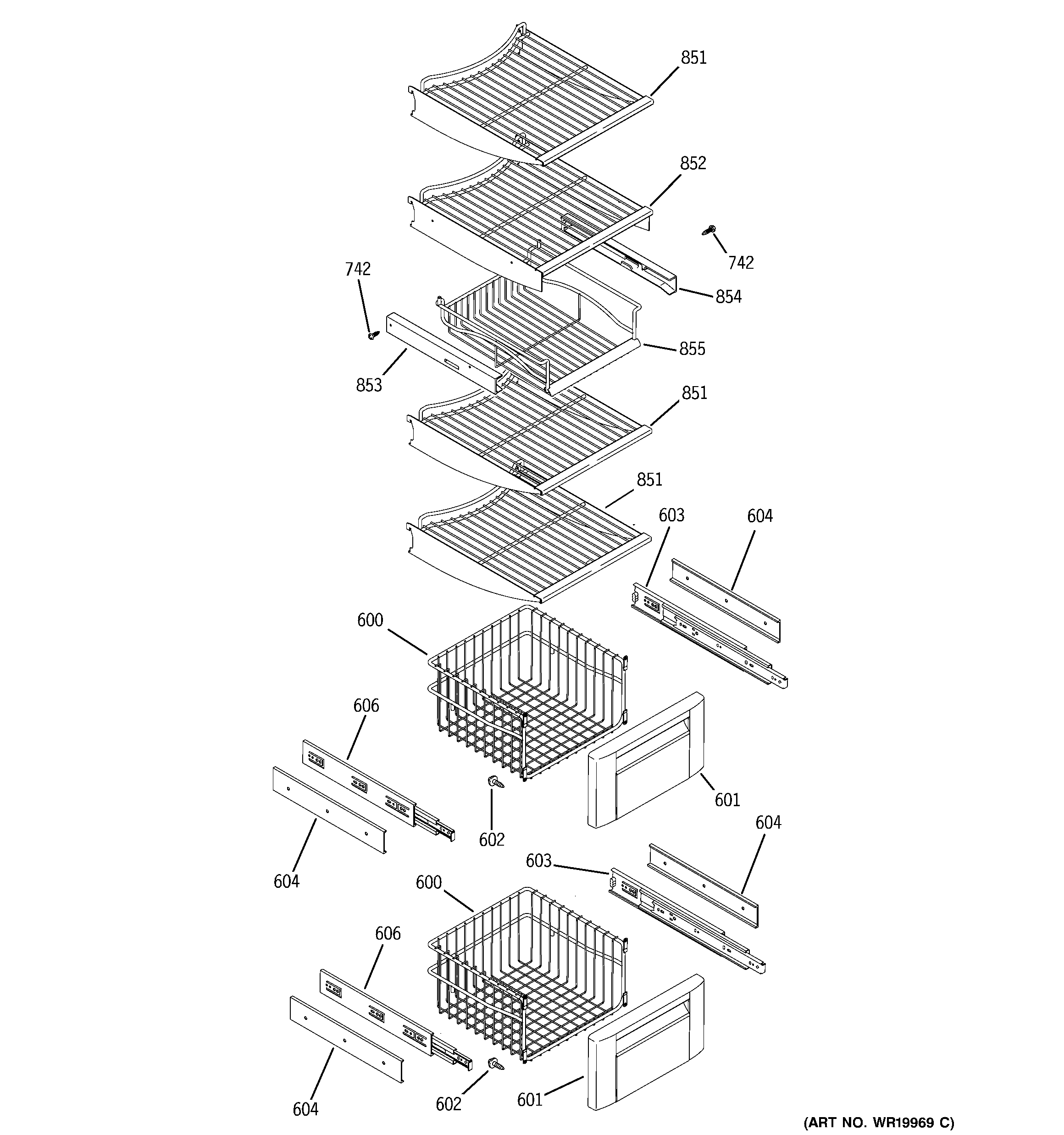 Freezer shelves