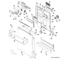 GE CDW9380N00SS escutcheon & door assembly diagram