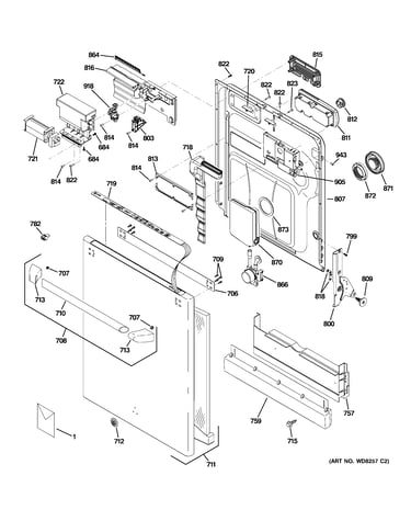 Escutcheon & door assembly