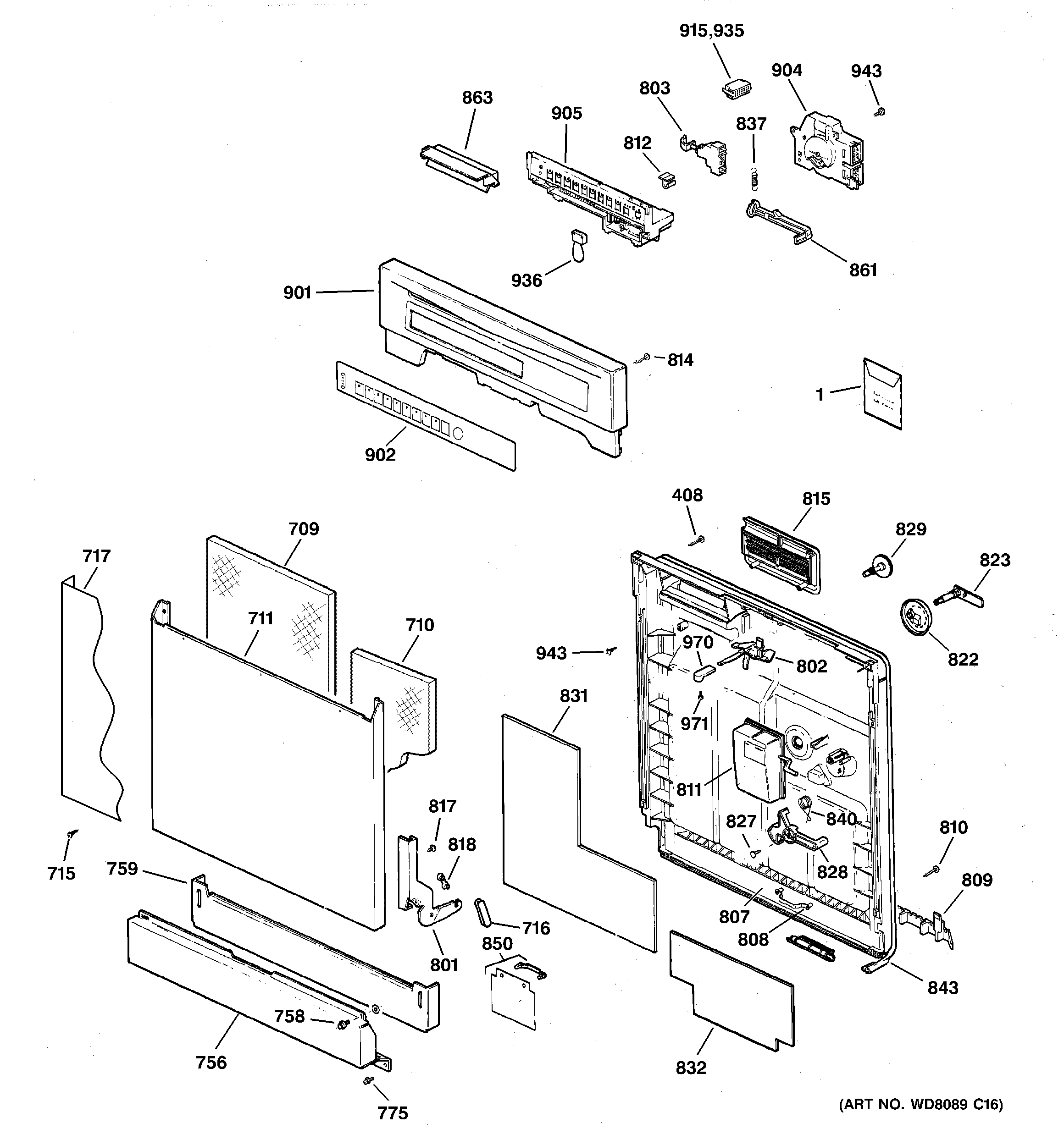 ESCUTCHEON & DOOR ASSEMBLY