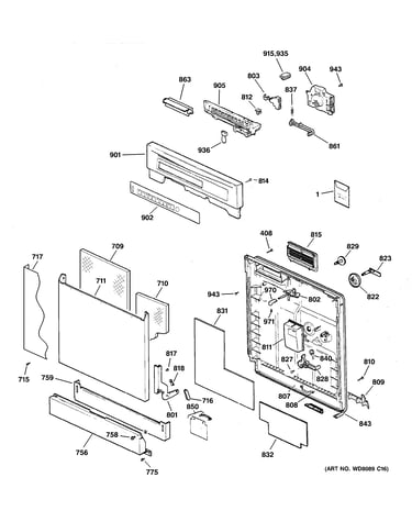 Escutcheon & door assembly