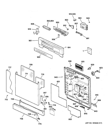 Escutcheon & door assembly