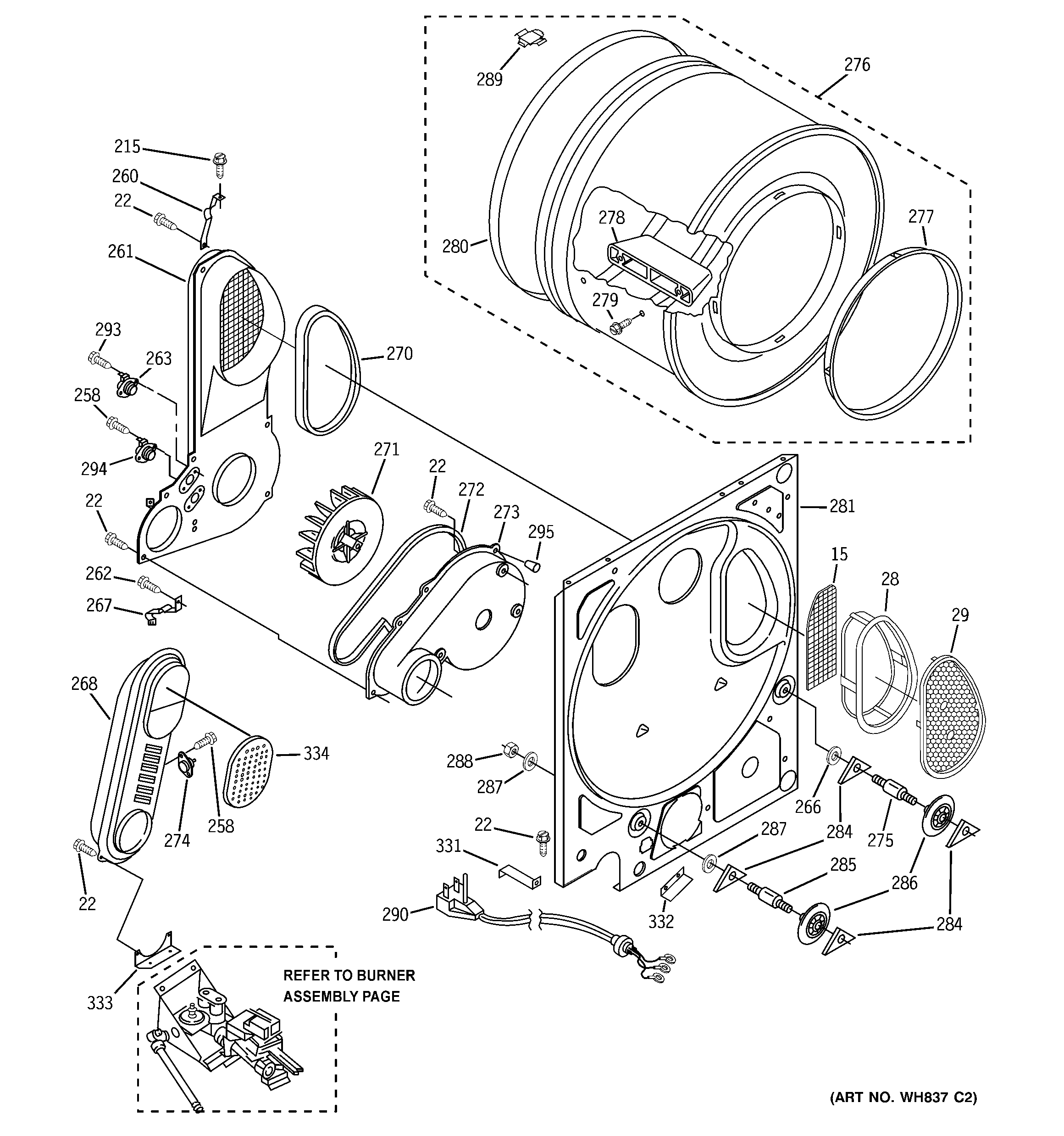 Dryer bulkhead parts