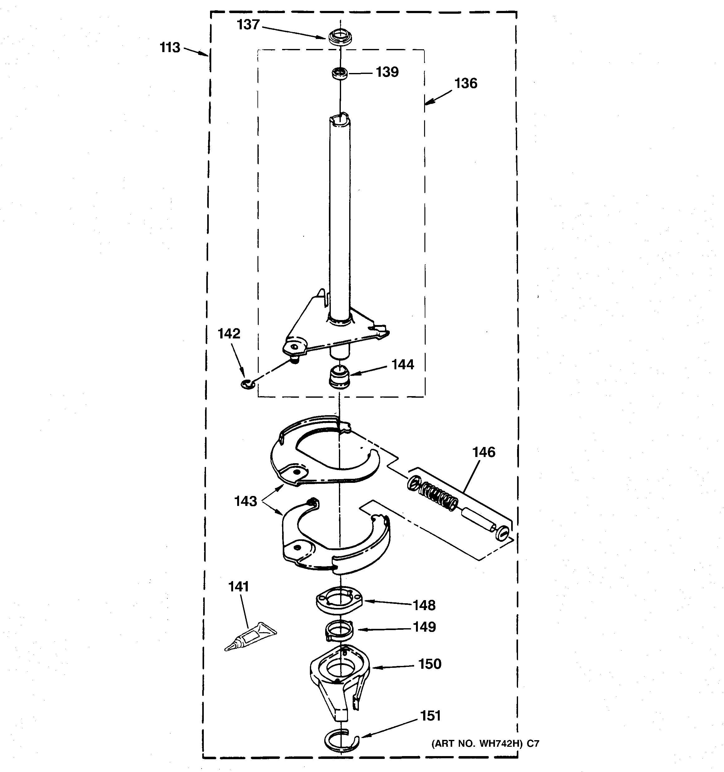Brake & drive tube parts