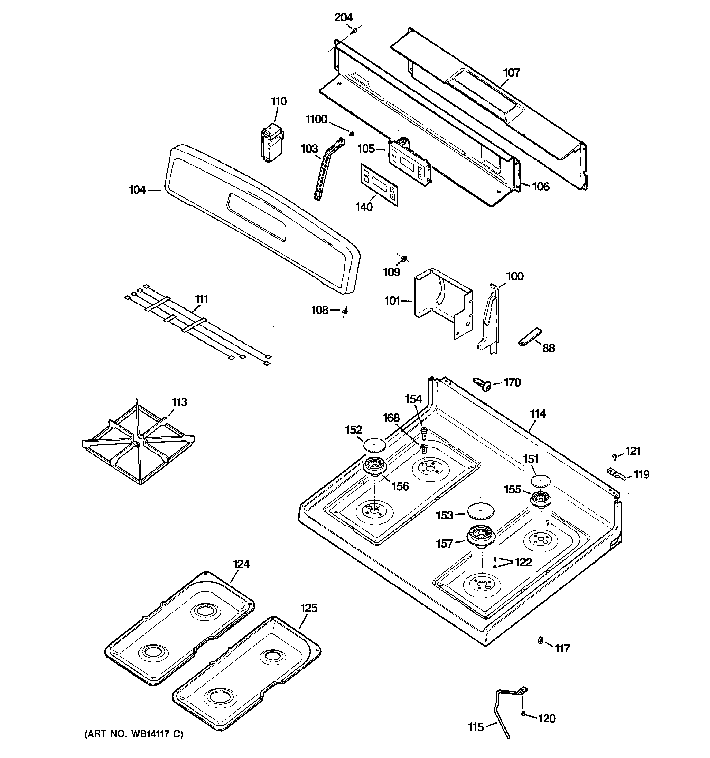 CONTROL PANEL & COOKTOP