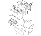 Hotpoint RB787WH5WW door & drawer parts diagram
