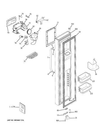 Freezer door