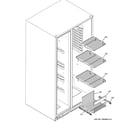GE GSHF5PGXAEBB freezer shelves diagram