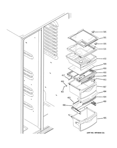 Fresh food shelves