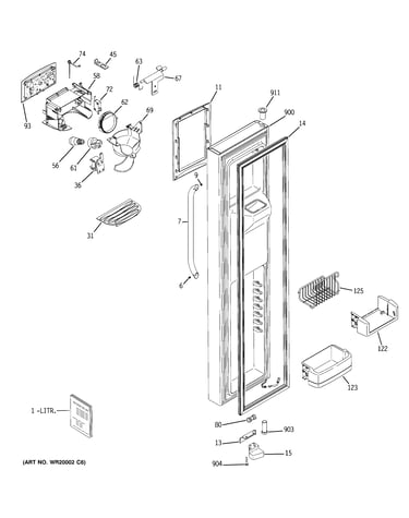 Freezer door