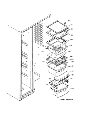 Fresh food shelves