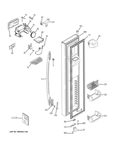 Freezer door