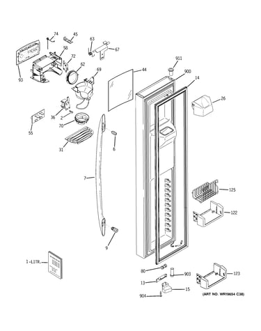 Freezer door