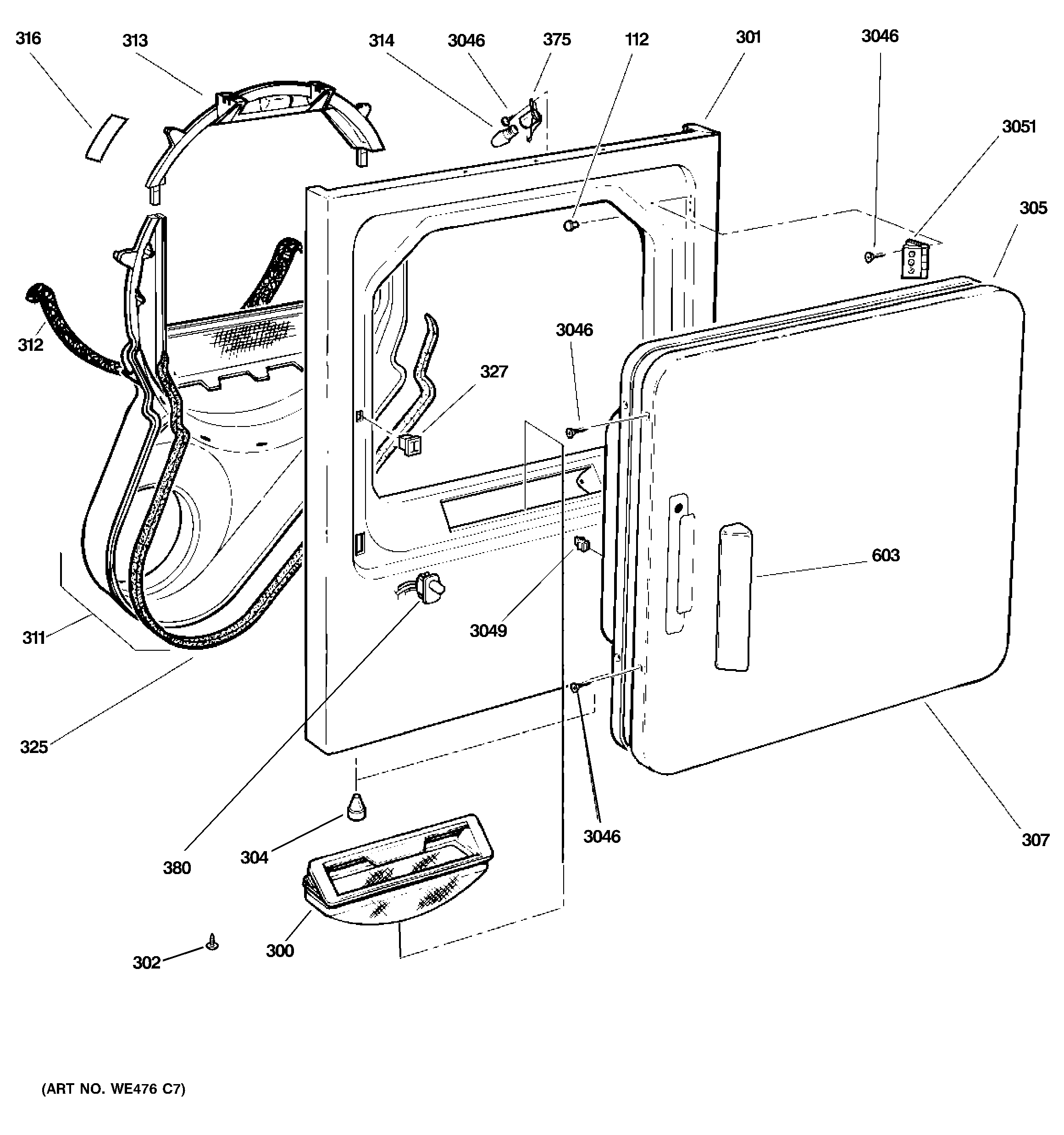 Front panel & door