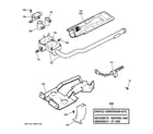 GE DNCK440GG2WC gas valve & burner assembly diagram