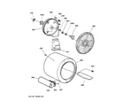 GE DWXR463GG3WW drum diagram