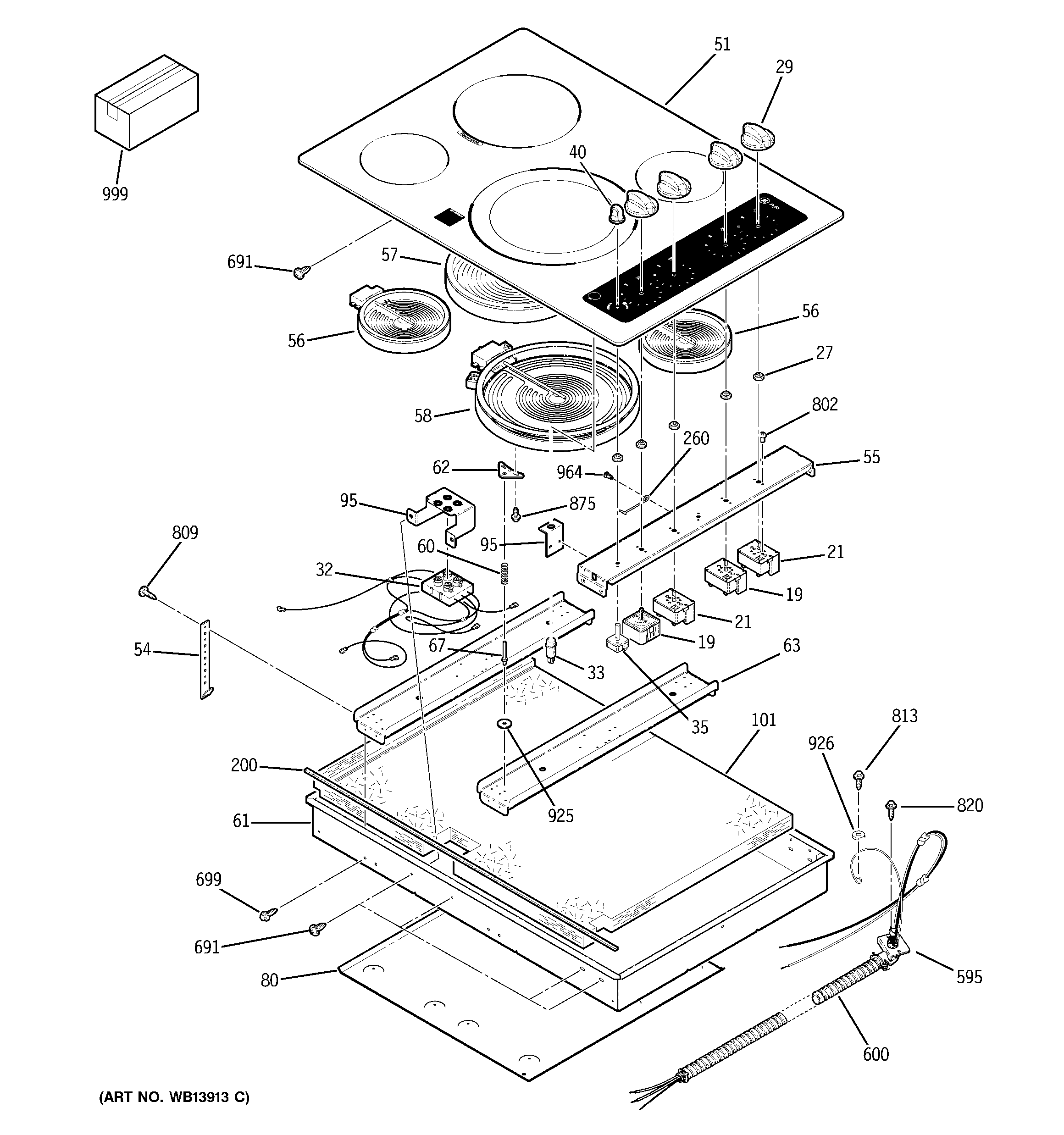 Control panel & cooktop