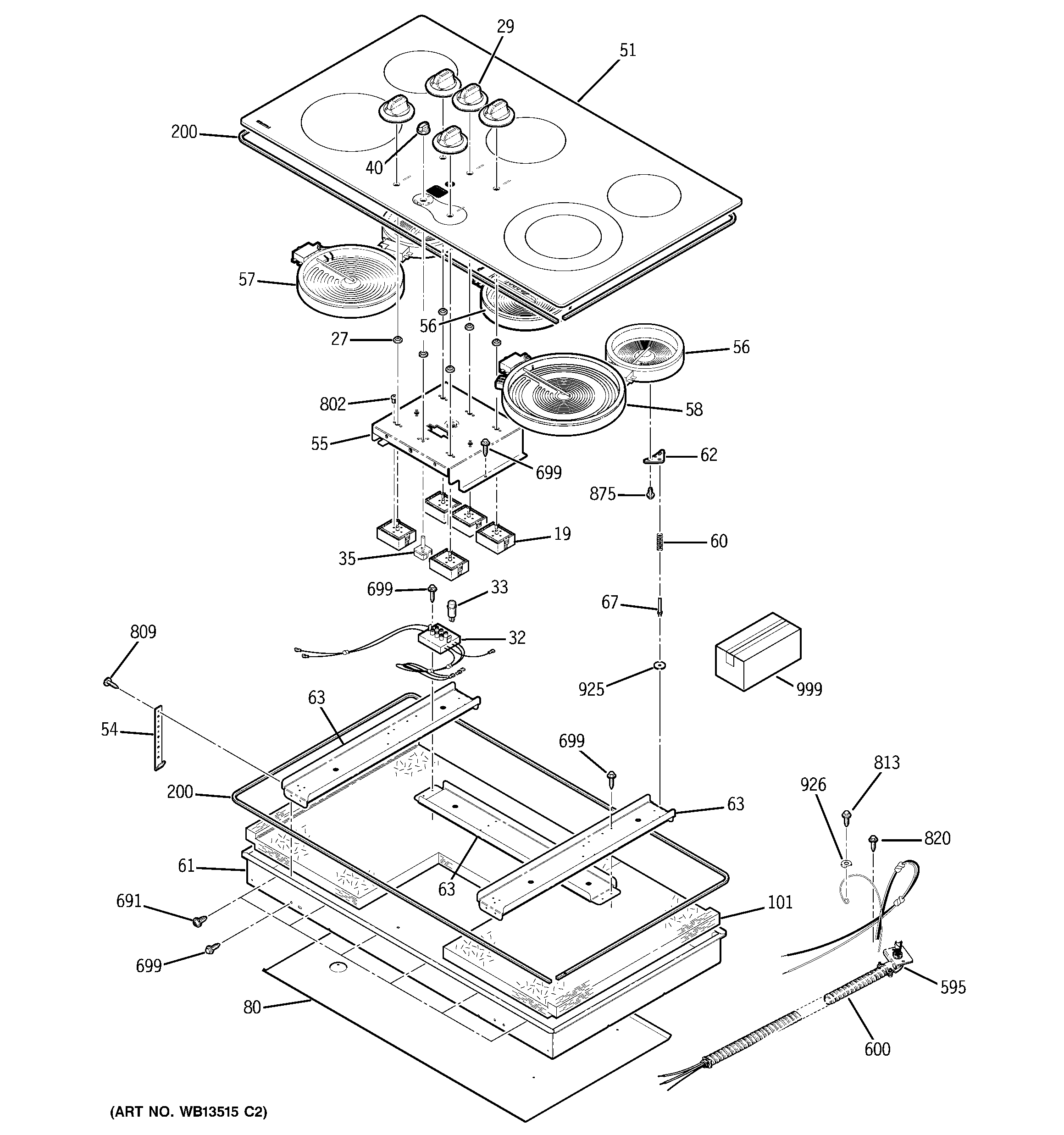 CONTROL PANEL & COOKTOP