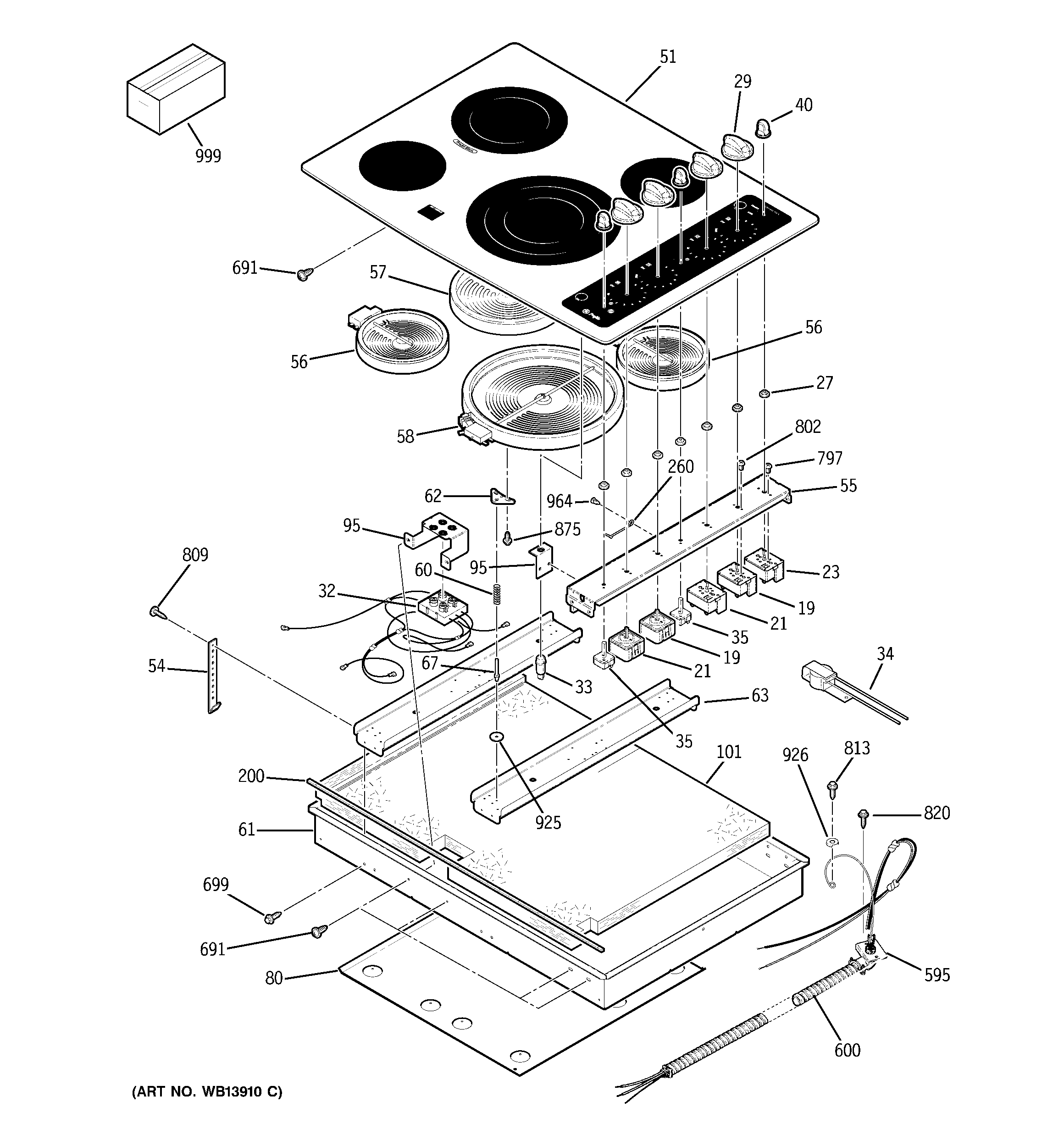 Control panel & cooktop