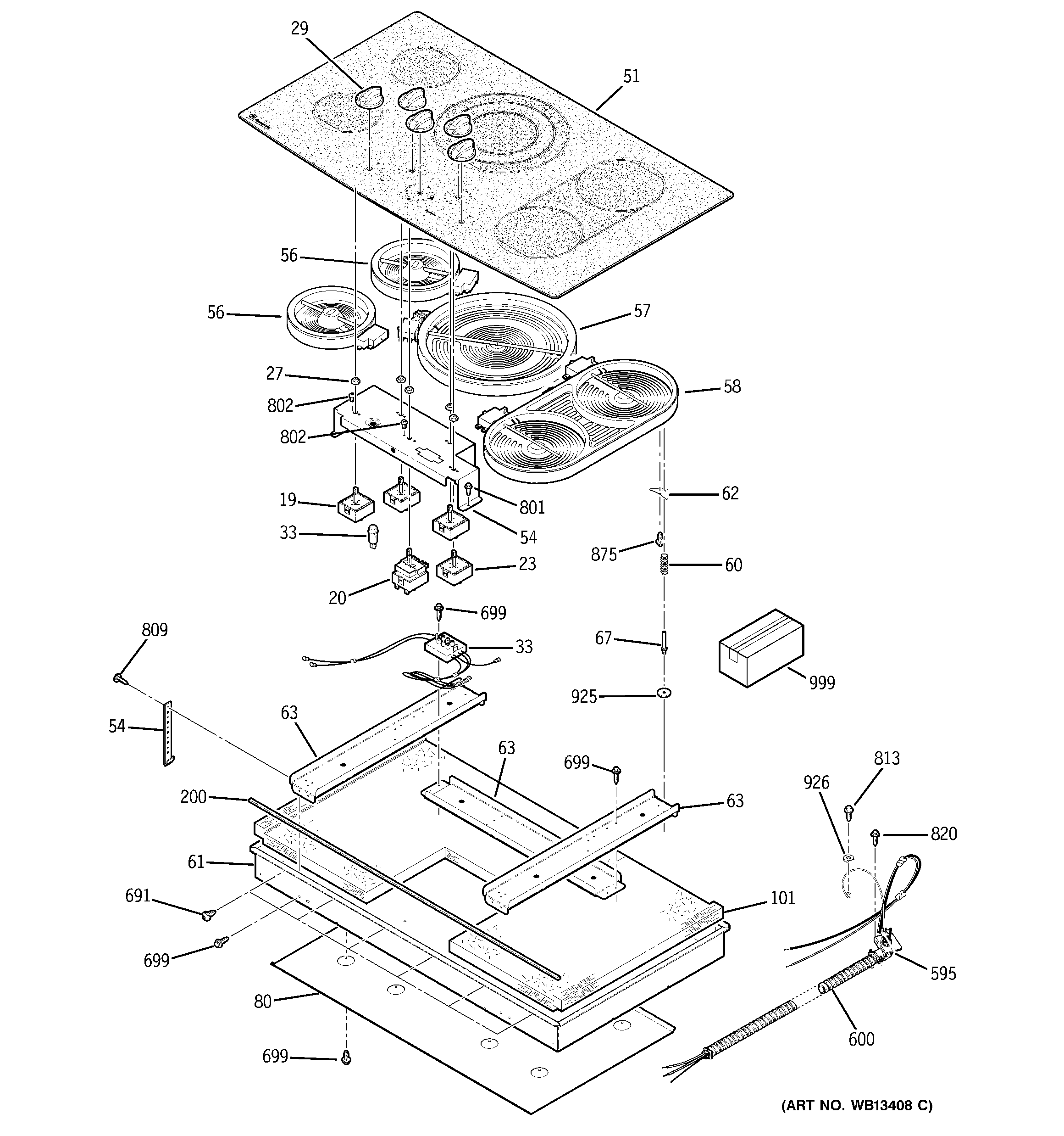 Control panel & cooktop