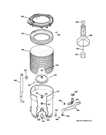 Tub, basket & agitator