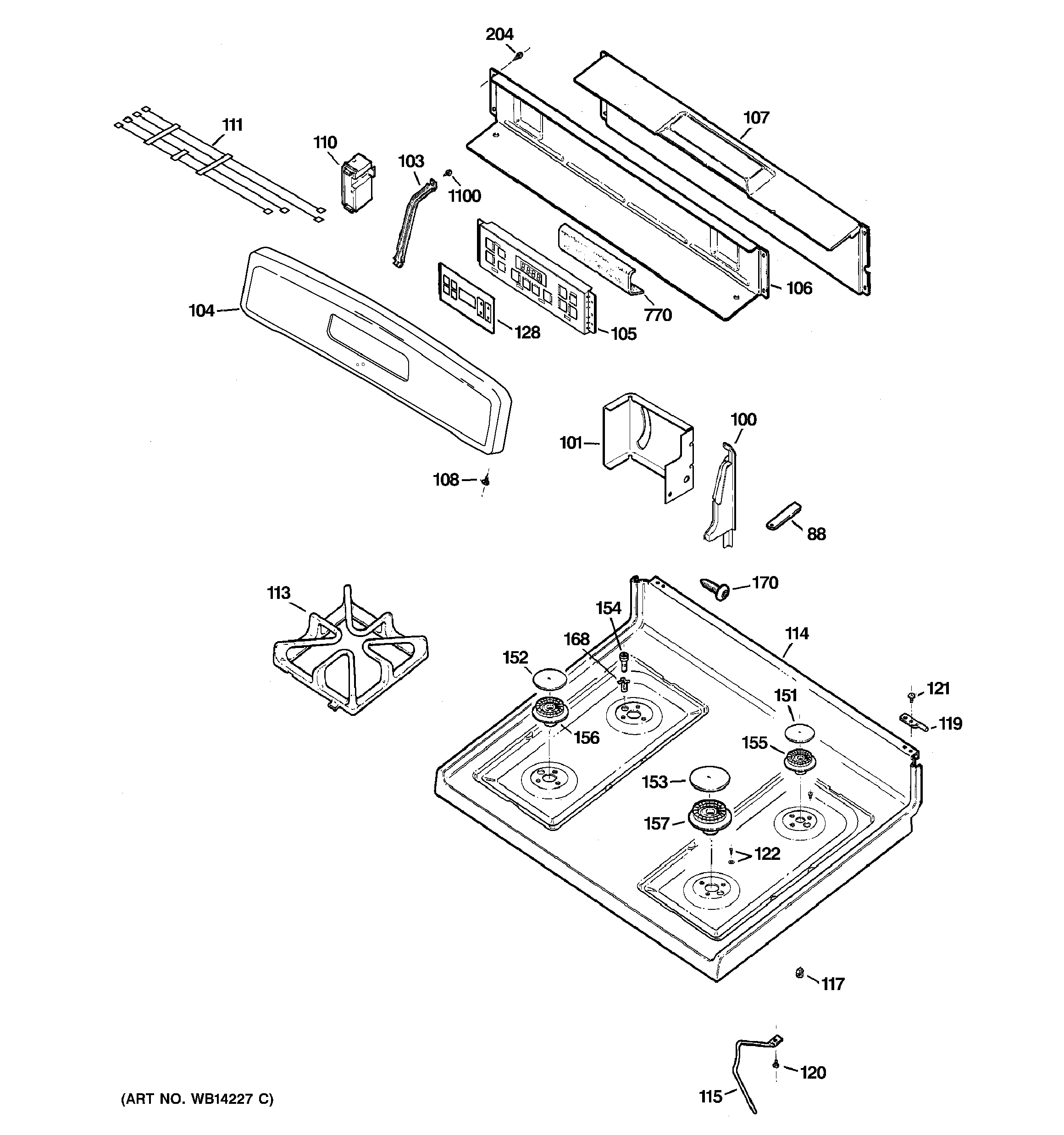 CONTROL PANEL & COOKTOP