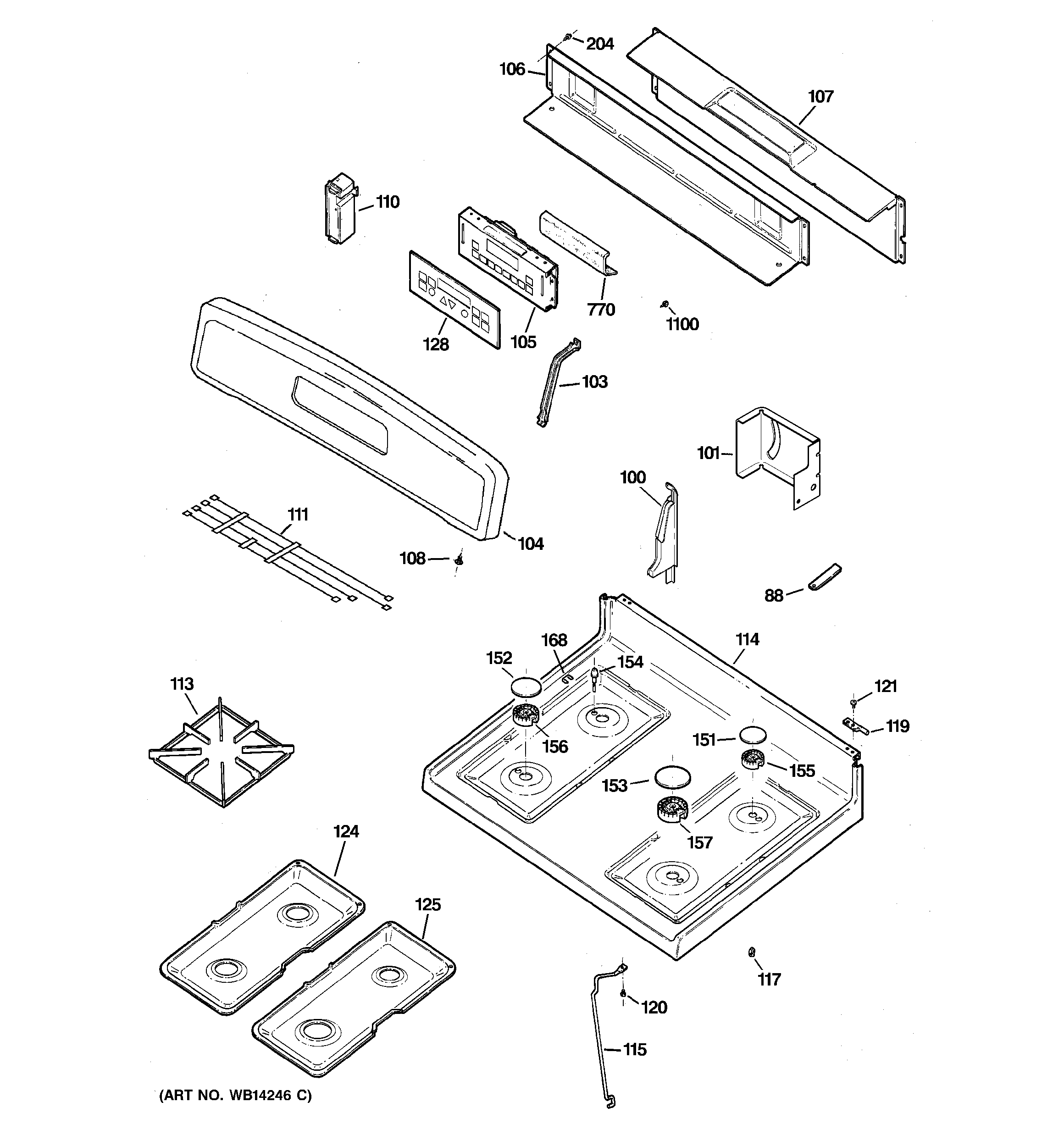 CONTROL PANEL & COOKTOP