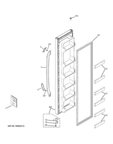 Freezer door