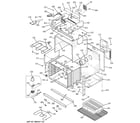 GE JTP86SH5SS body with microwave support diagram