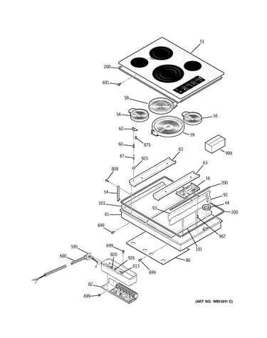 Control panel & cooktop