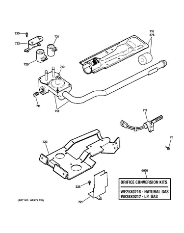 Gas valve & burner assembly