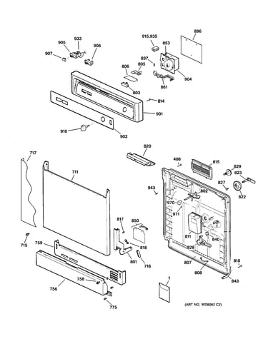 Escutcheon & door assembly
