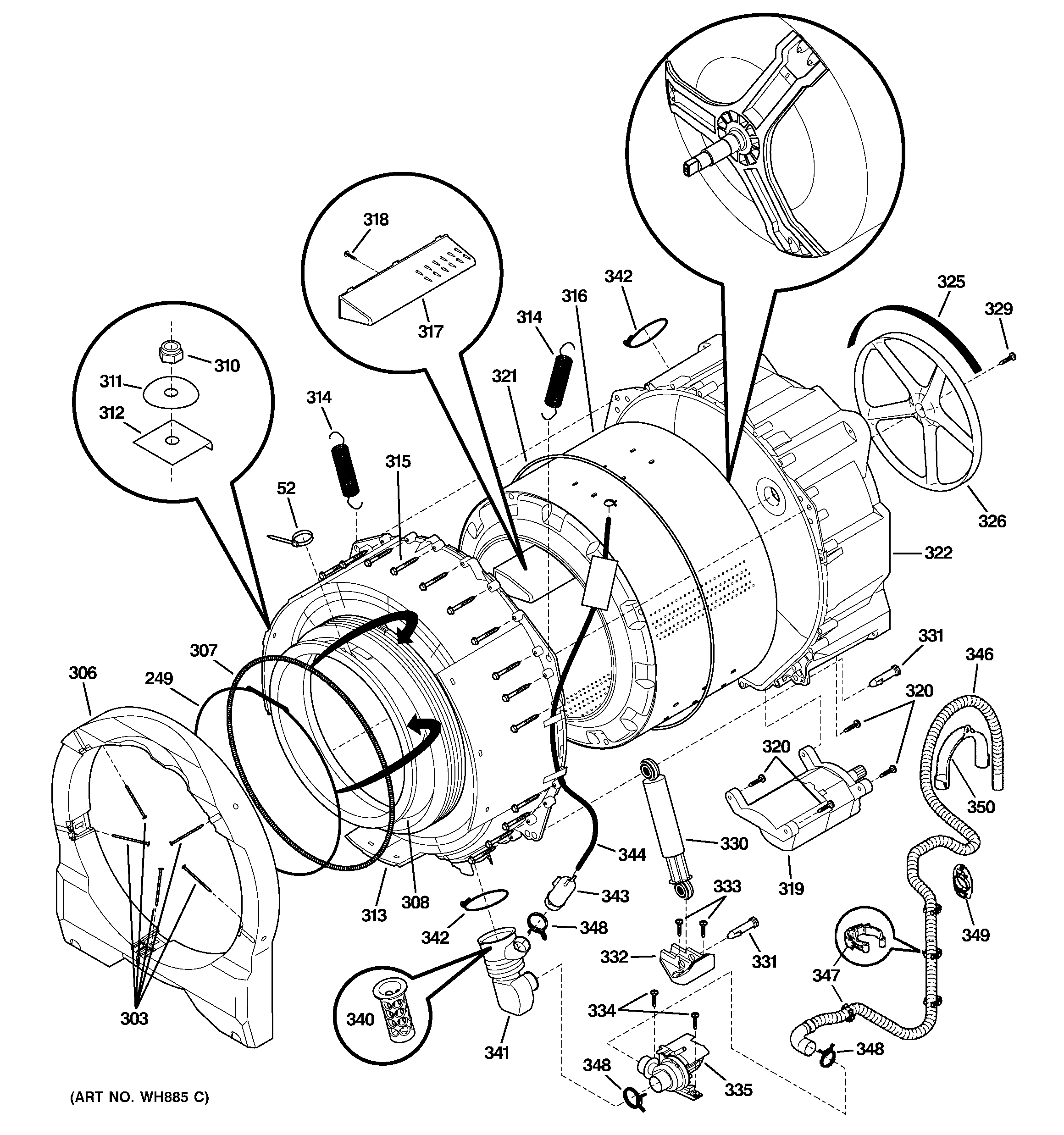 Tub & motor