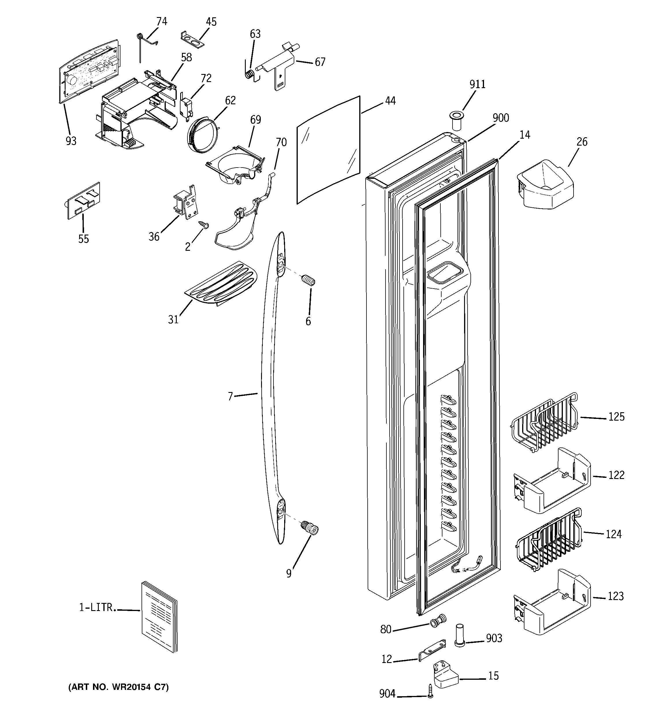 Freezer door