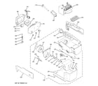 GE PSHF6RGXBDCC ice maker & dispenser diagram