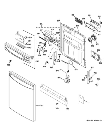 Escutcheon & door assembly