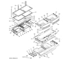 GE PFSS5PJXASS fresh food shelves diagram