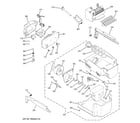 GE PSCF5VGXAFWW ice maker & dispenser diagram